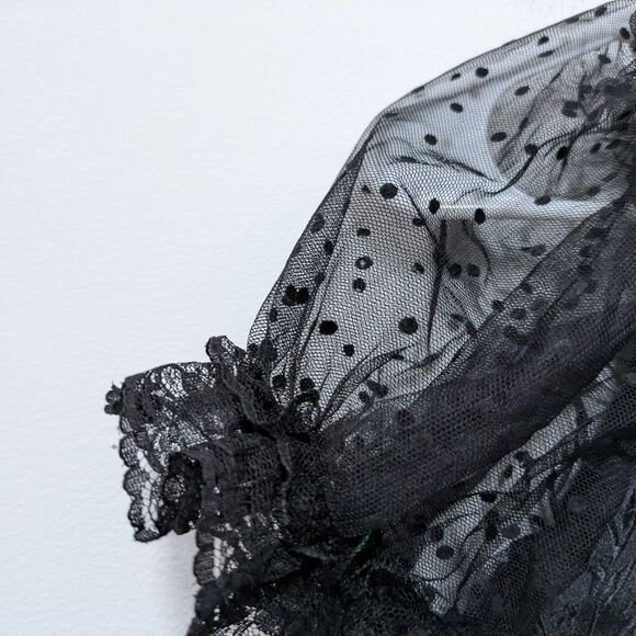 Vaacodor Black Corset With Lace Sleeves, Adjustable, Women's 2XL - Picture 4 of 13